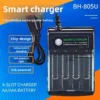 1.5V USB 4 slots Charger Independent Charging AA alkaline battery charger Smart Portable Rechargeable Battery Charger with cover