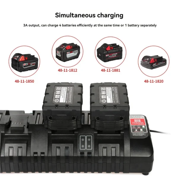 S346ebc7ef9d5451b8209c43c42f6e5caj.webp Four Port Battery Charger 3a Charging Current Replacement Batterys Chargers