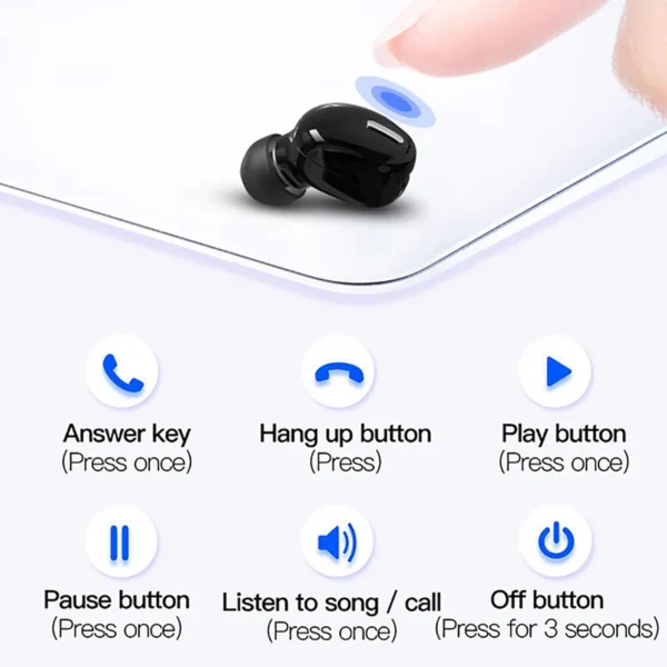 S36826390fd69457ab608b15e779449f7T.webp New Wireless Earphones Bluetooth 5.0 Headphones With Mic in-Ear Sports Waterproof TWS Earbuds Bluetooth Handsfree Single Headset