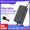 36V 48V 60V 72V Charger 2A 5A 10S 13S 16S 20S Lithium-ion Battery Charger 42V 54.6V 67.2V 84V Intelligent Smart Charging EU Plug