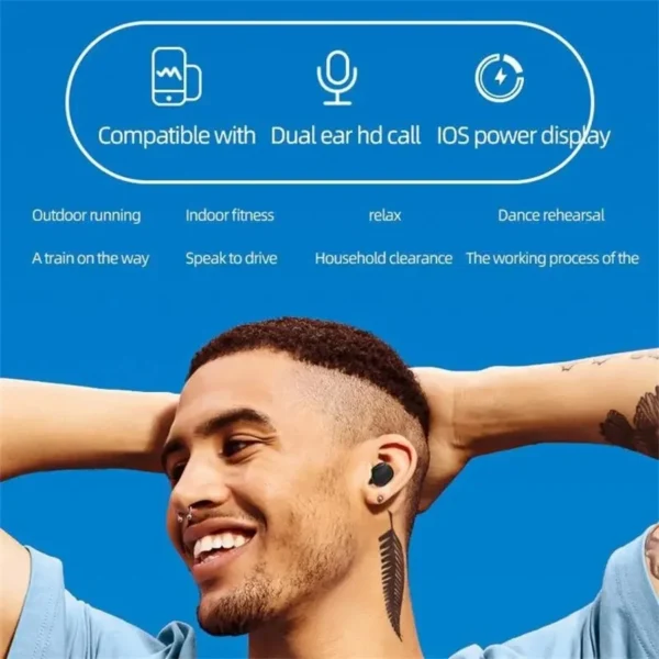 S5d8f8afab55b47f7bfdab1dee4ce589d3.webp TWS A6S Headset Wireless Earphones Bluetooth Headphones Sport LED Display Touch Stereo Fone Bluetooth Earbuds for Xiaomi Huawei