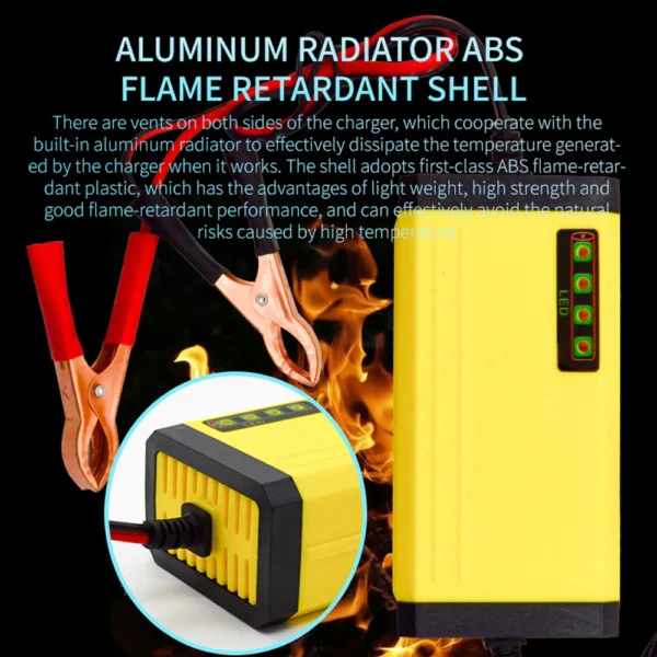 S6190f2107b4d4d40ae9464c72e97b7c16.webp Full Automatic Car Battery Charger 12V 2A Intelligent Fast Power Charging 3 Stages Lead Acid AGM GEL Battery chargers