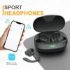 True Wireless Earbuds, Tws Headphones with Microphone, Sports Ear Clip Headphones, Stereo In-Ear Headphones with Led Display