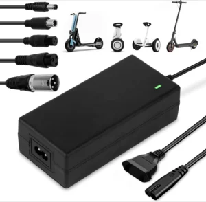 Electric Scooter Charger, 42V 2A Hoverboard Charger, Scooter Battery Chargers with 5 Connectors, Electric Scooter Charger