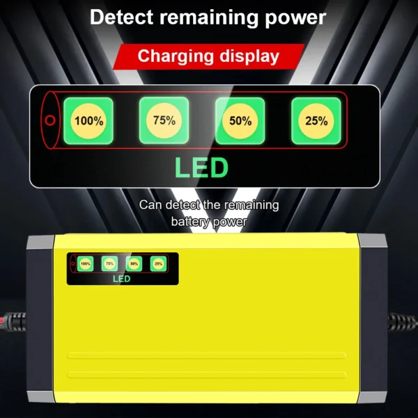S9c08161839d847a99348522c52d5984aG.webp Full Automatic Car Battery Charger 12V 2A Intelligent Fast Power Charging 3 Stages Lead Acid AGM GEL Battery chargers