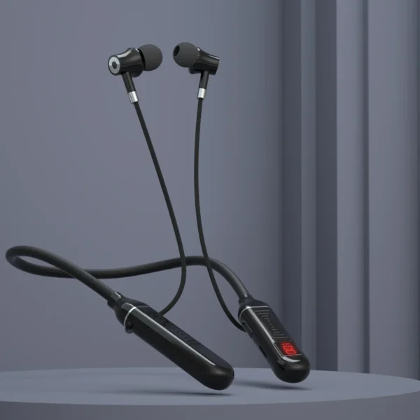 Wireless Earphones 5.3 Neckband Headphones Gaming LED Display Stereo Sports Headset Halter Waterproof Magnetic Earbuds