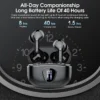 Wireless Earbuds BT5.3 Headphones HiFi Stereo EarBuds with ENC Noise Cancelling Mic 48H LED Display IP7 Waterproof Earphones