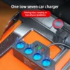 120W Multi-Function Charger USB/Type C Fast Charging Can Charge Multiple Devices At The Same Time, One Tow And Four Car Chargers