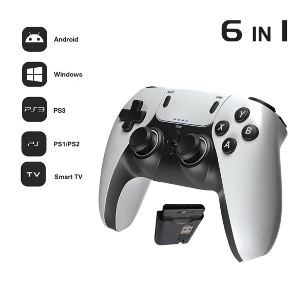 Wireless Gaming Controller - Handheld Game Console with Entertainment Gamepad for PS1 PS2 PS3 PC Android