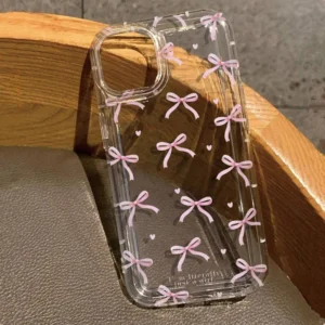 S1009898021e14efab2a395aafd1c5f80f.webp Cute Pink Heart Bow Phone Case for IPhone 17 16 15 14 13 12 11 Pro Max 13 12 Mini 17Air 16e Shockproof Soft Clear Cases Coque