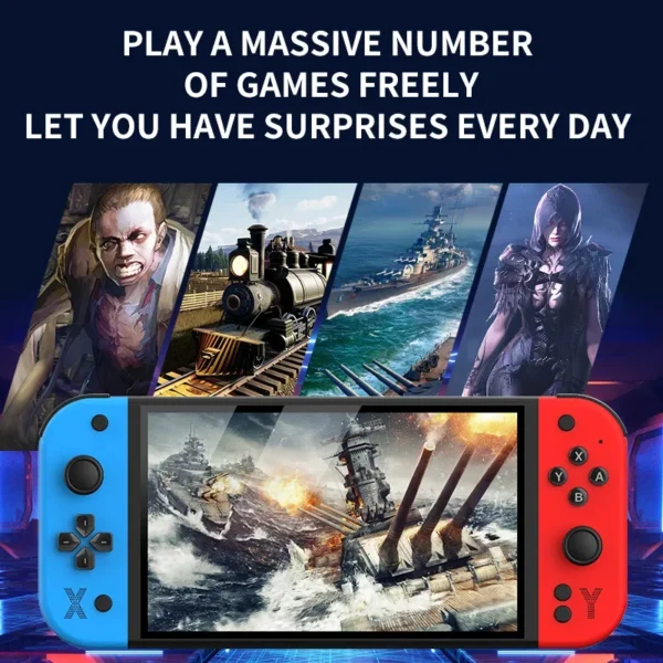 G90 Portable Handheld Game Console 7-inch IPS HD Screen Retro Gaming Arcade for PSP/PS1 64G TV Game Controller For Children Gift