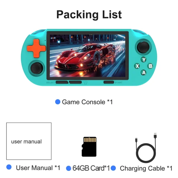 S3d49f6308a064ef2b8be6e6416436f36S.webp GAMINJA Handheld Portable Gaming Console 4.5Inch HD IPS Screen Display Retro Gaming System LED lights Built-in 12000 Games
