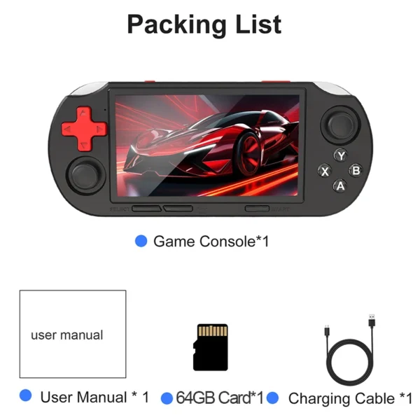 S43ddbd99a3874cf19e1c4d41f6116ba0D.webp GAMINJA Handheld Portable Gaming Console 4.5Inch HD IPS Screen Display Retro Gaming System LED lights Built-in 12000 Games