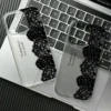 Letter Black Lace Phone Case For IPhone 17 16 15 14 13 12 11 Pro Max 13 12 17 Air 16 Plus Shockproof Soft Clear Cases Coque