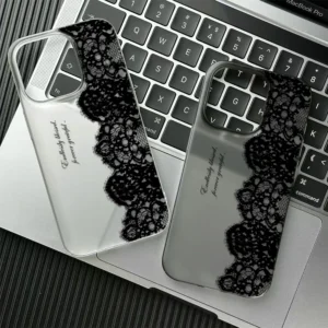 S6187d3e1057447dc8f5fe58fa001785c3.webp Letter Black Lace Phone Case For IPhone 17 16 15 14 13 12 11 Pro Max 13 12 17 Air 16 Plus Shockproof Soft Clear Cases Coque
