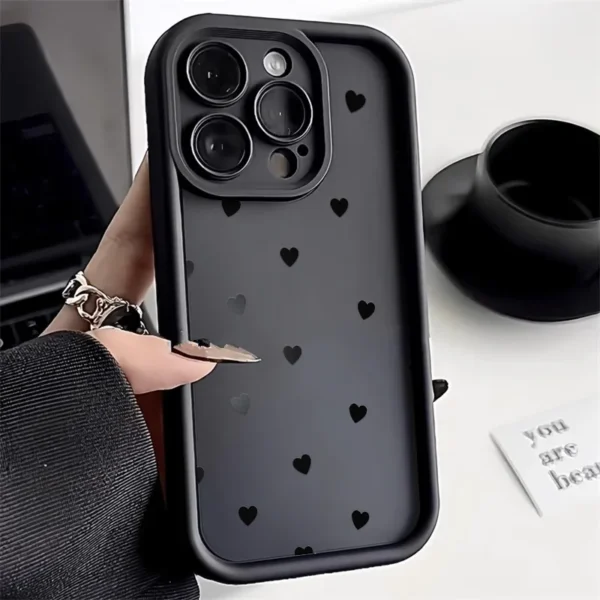 Love Heart Phone Case For iPhone 17 Cases iPhone 14 Pro Max 17 16 15 11 12 13 Pro Max 14 15 Plus 17 8 X XR XS Max Siicone Cover