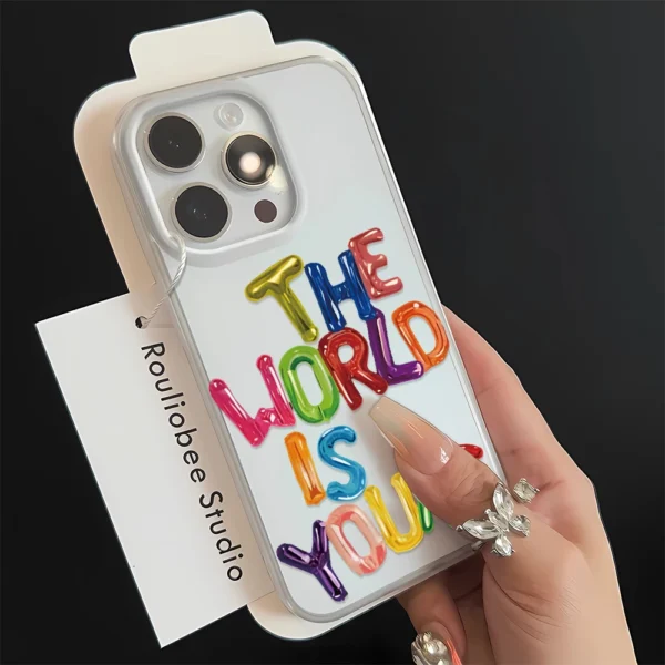 S697b49d1a0cd4a24a6320370ecd97b88o.webp Simple English letter Phone Case Phone Protective Cover Phone Cases For iPhone 16 15 14 13 12 11 Pro Max X Cases Cover