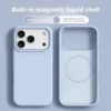 Original Magnetic Phone Case For iPhone 17 16 Pro Max Liquid Silicone Cases For iPhone17 16 Pro Max 17Pro Air Soft Bumper Cover