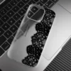 Letter Black Lace Phone Case For IPhone 17 16 15 14 13 12 11 Pro Max 13 12 17 Air 16 Plus Shockproof Soft Clear Cases Coque
