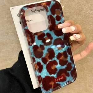 Sb8b0994ae408447682872299f91ef4764.webp Simple Fashion Smudge Leopard Print Soft Phone Case For iPhone 17 Cases iPhone 16 Pro Max 15 14 13 12 11 XS X XR 7 8 Plus Cover