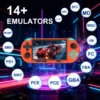 Sb9d6ac44fe004a5cb10a98cd8640a8d3K.webp GAMINJA Handheld Portable Gaming Console 4.5Inch HD IPS Screen Display Retro Gaming System LED lights Built-in 12000 Games