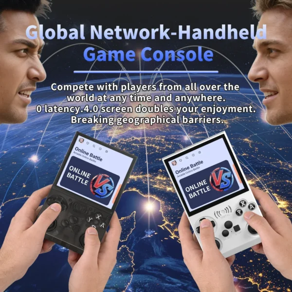 GAMINJA ANS13 Retro Handheld Video Game Console 4.0 Inch IPS Screen Portable Pocket Gaming System with 15000+ Built-In Games