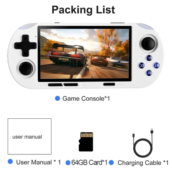 Sf180875100424448a1fab9d1972308faf.webp GAMINJA Handheld Portable Gaming Console 4.5Inch HD IPS Screen Display Retro Gaming System LED lights Built-in 12000 Games