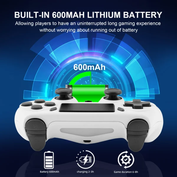 Sfc8dfcbf25bd49e8961944ad8eb06202D.webp GAMINJA Wireless Gamepad With 6-axis Gyroscope PC Joystick touchpad Dual Vibration For PS4 PS3 PC Multi-function Controller