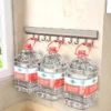 Kitchen Storage Rack Aluminum Alloy Hook Rack Wall Mounted Kitchen Utensil Storage Rack Bathroom Robe Towel Hanger