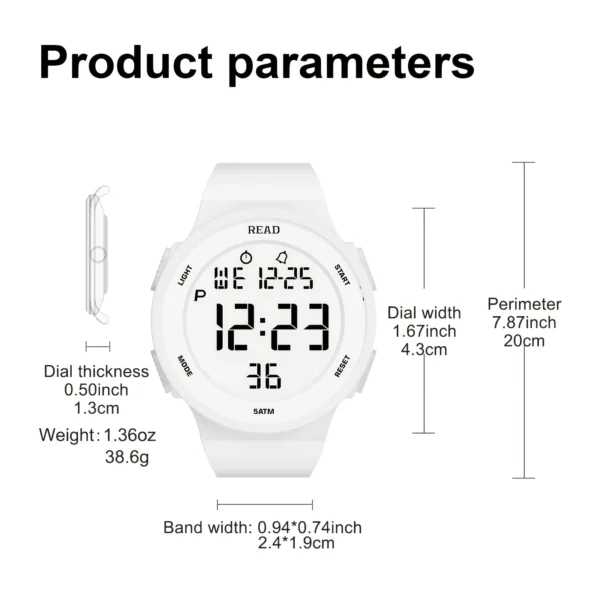 Watches for Women, Fashion Watch With High-Resolution LED Definition Display, Waterproof Multi-Function Electronic Digital Watch