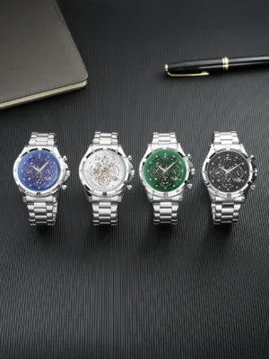Men's Watch with Multifunctional Chronograph, Stylish Wristwatch for an Active Lifestyle, Durable Design Suitable for Various Occasions