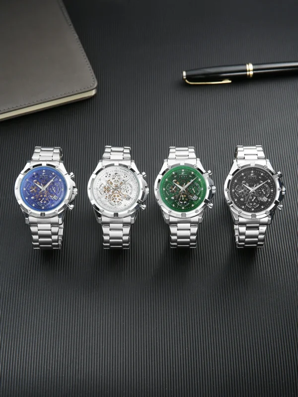 S12308d9c227a4829a5d1a97d8922fa35E.webp Men's Watch with Multifunctional Chronograph, Stylish Wristwatch for an Active Lifestyle, Durable Design Suitable for Various Occasions
