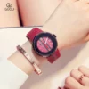 New HighEnd Selection Of Women'S WatchesTrendy AndStylish Quartz Watches With Simple And Elegant Large Dials And Leather Straps.