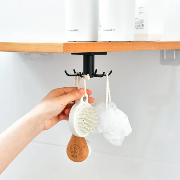 Kitchen Organizer Rotatable Hook Kitchen Supplies Organizers Rotatable Rack Accessories Cabinet Organizer Hook Up Storage Rack
