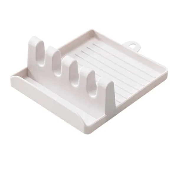 S3812d34cfc54412abf50fc914aea9f13O.webp Kitchen Spoon Holders Fork Spatula Rack Shelf Organizer Plastic Chopsticks Holder Non-slip Spoons Pad