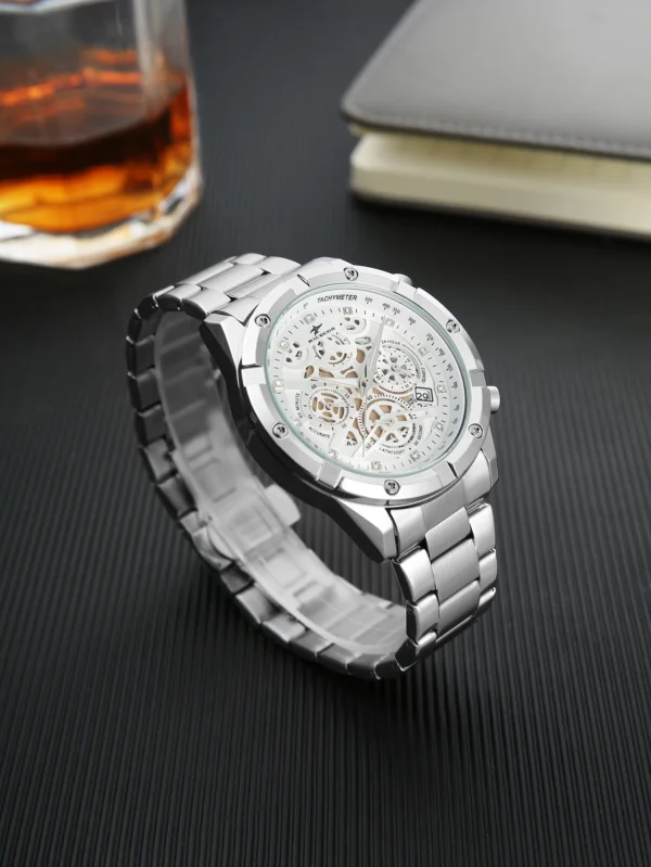 S39252b3b13734d0b97f08a769280151dv.webp Men's Watch with Multifunctional Chronograph, Stylish Wristwatch for an Active Lifestyle, Durable Design Suitable for Various Occasions