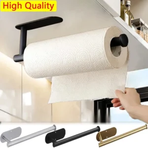 S451f7bf9b3964762bb28c906c4f57b86g.webp Kitchen Paper Towel Holder Adhesive Tissue Hanger Toilet Roll Paper Dispenser Cabinet Storage Napkin Rack Bathroom Accessories