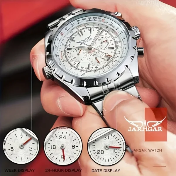 High-End Men's Watches Are a Stylish and Functionally Practical Mechanical Timepiece Made of Stainless Steel, Featuring a Hollow Design and a Large Dial. Its Attractive Appearance Makes It Suitable for Everyday Gifts, and It Requires No Batteries. It Is a Stylish, Business-Casual, Versatile, and Han