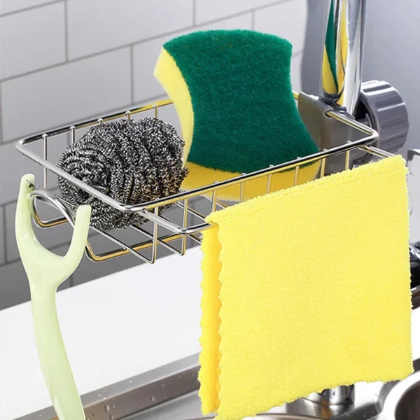 Kitchen Sink Drain Rack Sponge Storage Flexible Faucet Holder Soap Drainer Towel Rack Shelf Organizer Kitchen Accessories