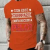 Men's Clothing This Great Body Who Needs Hair Funny Men's T Shirt with Spanish Text Camiseta Novelty Short Sleeve Humor Tshirt
