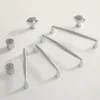 Kitchen Bedroom Accessories Furniture Wardrobe Pulls Modern Chromed Brass Kitchen Cabinet Storage Handles Drawer Knobs Hardware