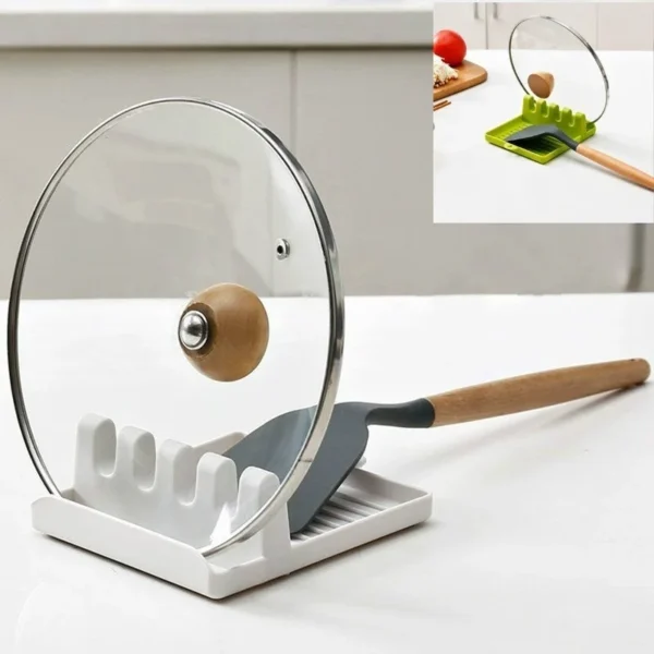 S58f5f649027d4ba09d16cf17781ca3332.webp Kitchen Spoon Holders Fork Spatula Rack Shelf Organizer Plastic Chopsticks Holder Non-slip Spoons Pad