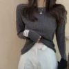 Clothing T Shirt Woman Beige Korean Fashion Streetwear Clothes Top Cute Women's Tshirt High Quality Aesthetic Hot Pullover