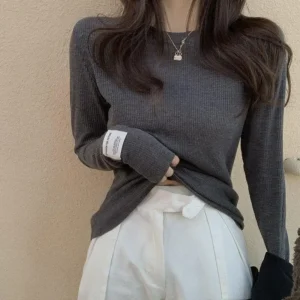 Clothing T Shirt Woman Beige Korean Fashion Streetwear Clothes Top Cute Women's Tshirt High Quality Aesthetic Hot Pullover