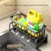 Kitchen Spice Storage Shelf with Drainage Rack, Installation Sink Organizer, Tap-Mounted Shelf for Home Kitchen Accessories