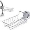 Kitchen Sink Drain Rack Flexible Faucet Holder Sponge Soap Brush Towel Storage Shelf Organizer Kitchen Bathroom Accessories