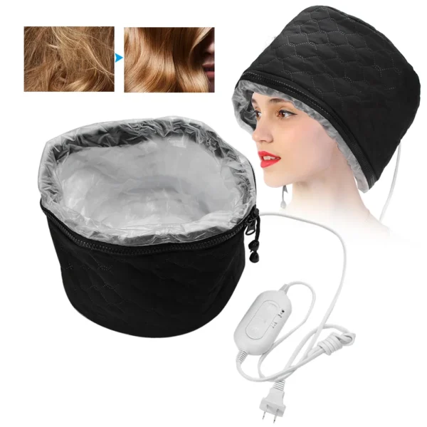 Household Electric Heating Hat Adjustable Hot Oil Treatment Hat for Hair Care Hat Headgear Heating Hat Hot Oil Treatment Hat