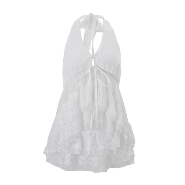 Clothing 2026 Spring New Style French Gentle Small Fresh Chiffon Hook Pattern Irregular Halter Neck Vest Top