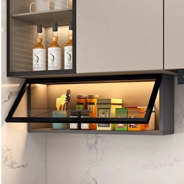 Kitchen Accessories Organizer Wall Mounted Kitchen Racks Modern Floating Cupboards Storage Organizers Suspended Storage Shelf