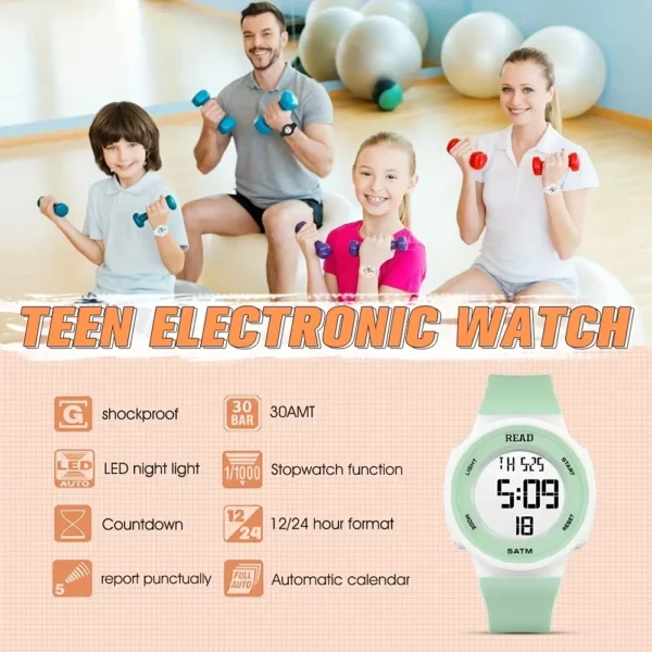 Watches for Women, Fashion Watch With High-Resolution LED Definition Display, Waterproof Multi-Function Electronic Digital Watch